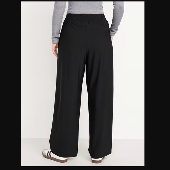 High-Waisted Medium SleekTech Trouser Pants Office Work Travel - Picture 2 of 9